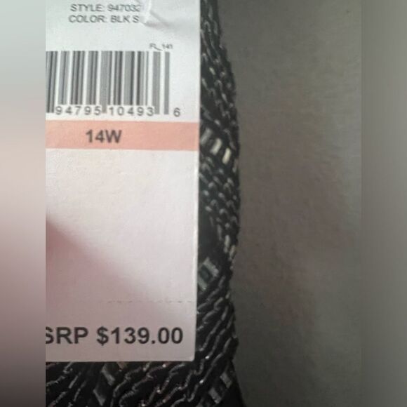 S.L. FASHIONS COLD SHOULDER CAPELET MAXI DRESS W/ METALLIC TRIM WOMENS 14W~NWT - Picture 8 of 8